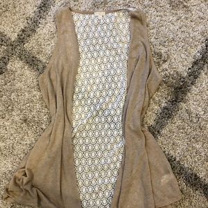 Tan and White Vest!